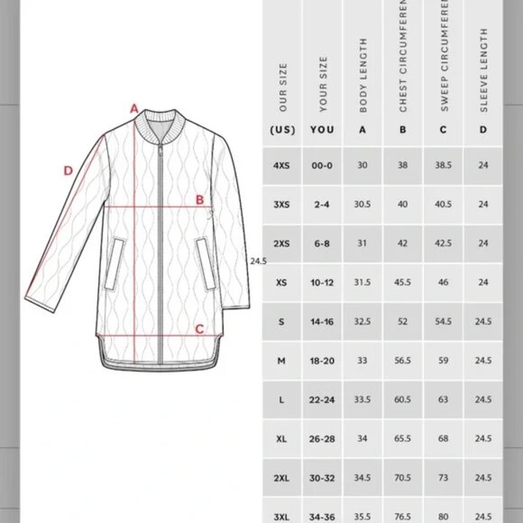 UNIVERSAL STANDARD L 22/24 Quilted Hudson Liner Coat in Ceramic Ivory VGUC - Picture 5 of 8